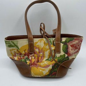 Liz Claiborne Small Floral Purse Handbag Canvas